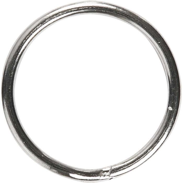 Nøkkelringer, dia. 15 mm, 10 stk./ 1 pk.
