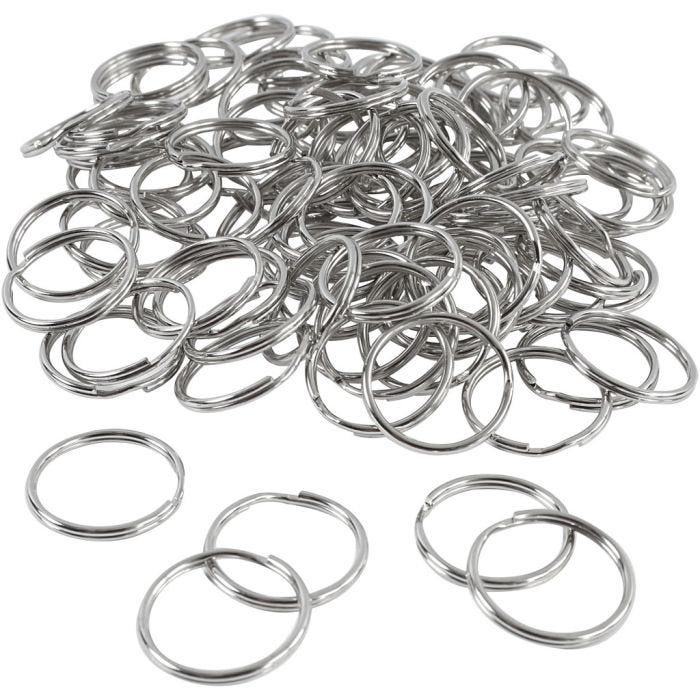 Nøkkelringer, dia. 20 mm, 100 stk./ 1 pk.