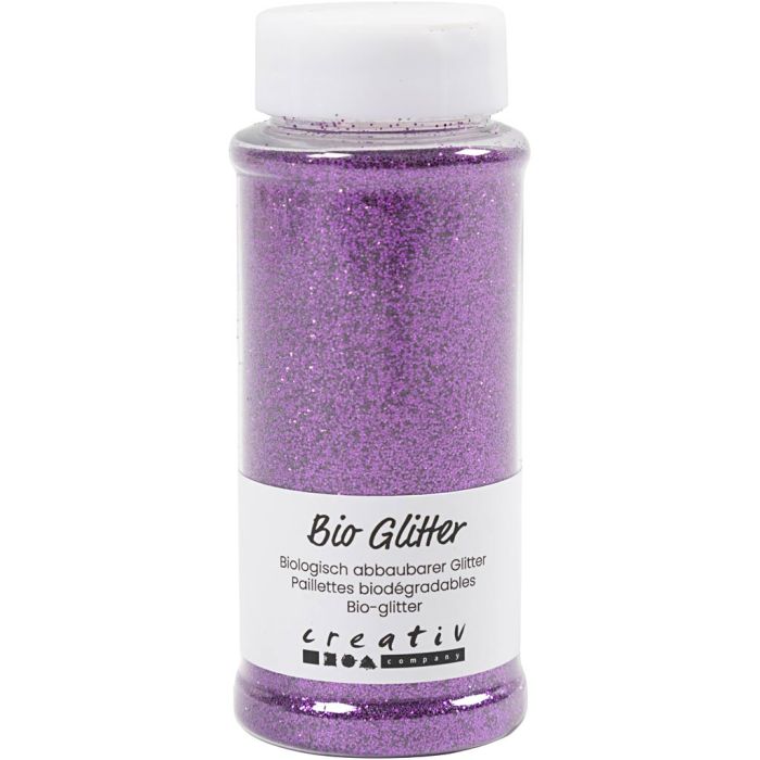 Biologisk nedbrytbart glitter, pink, 140 ml/ 1 boks