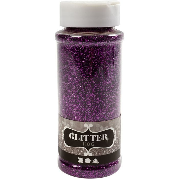 Glitter, lilla, 110 g/ 1 boks