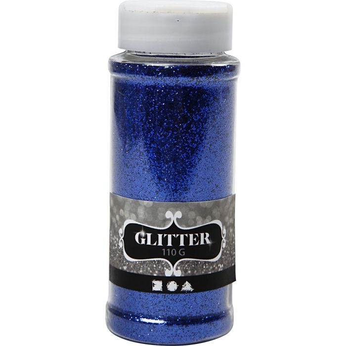 Glitter, blå, 110 g/ 1 boks
