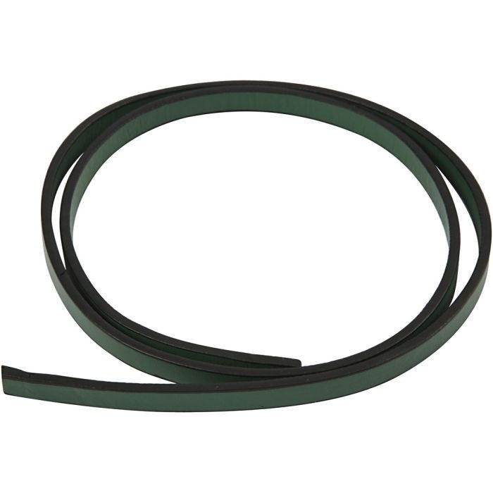 Imitert Lærbånd, B: 10 mm, tykkelse 3 mm, grønn, 1 m/ 1 pk.