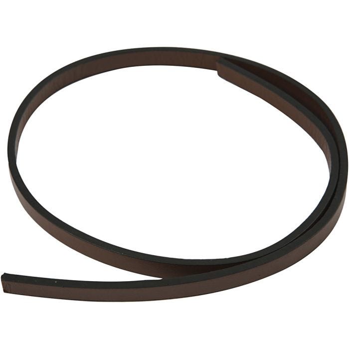 Imitert Lærbånd, B: 10 mm, tykkelse 3 mm, brun, 1 m/ 1 pk.