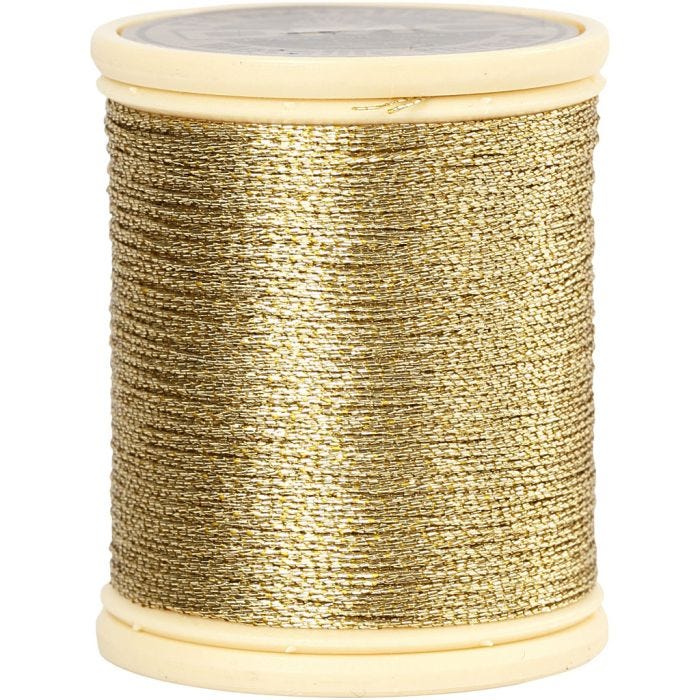 DMC tråd, tykkelse 0,36 mm, gull, 40 m/ 1 rl.