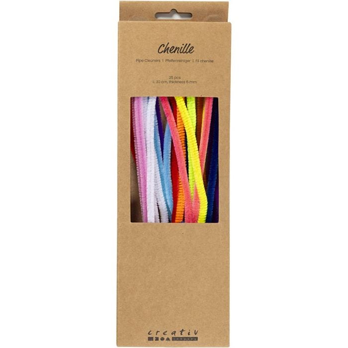 Piperenser, L: 30 cm, tykkelse 6 mm, colorful, 25 ass./ 1 pk.