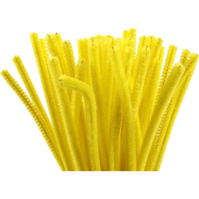Piperenser, L: 30 cm, tykkelse 6 mm, gul, 50 stk./ 1 pk.