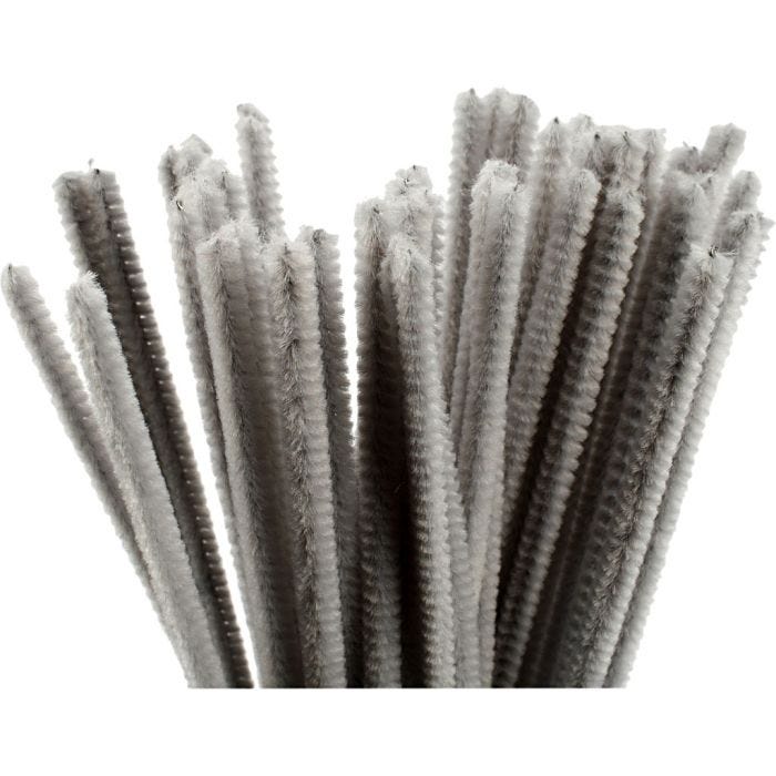 Piperenser, L: 30 cm, tykkelse 6 mm, grå, 50 stk./ 1 pk.