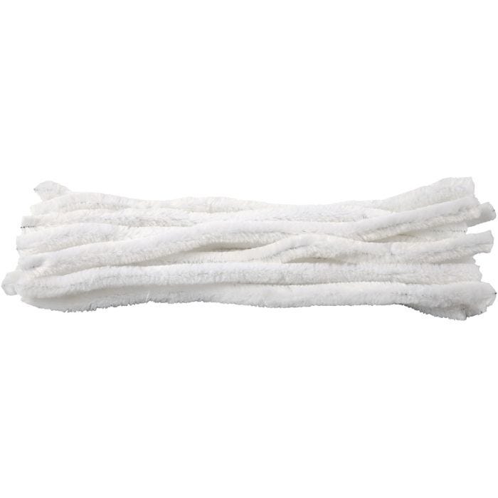 Piperenser, L: 30 cm, tykkelse 15 mm, hvit, 15 stk./ 1 pk.