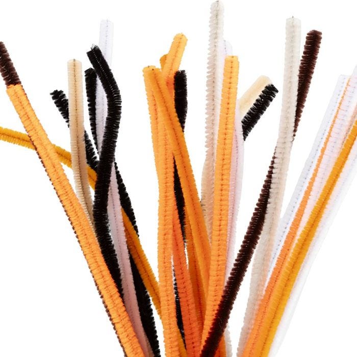 Piperenser, L: 30 cm, tykkelse 6 mm, halloween farger, 25 ass./ 1 pk.