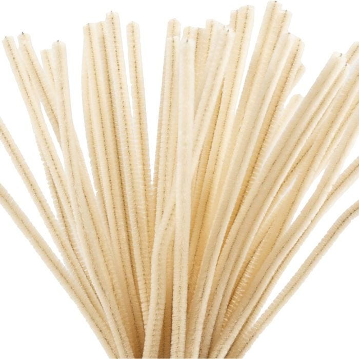 Piperenser, L: 30 cm, tykkelse 6 mm, beige, 50 stk./ 1 pk.