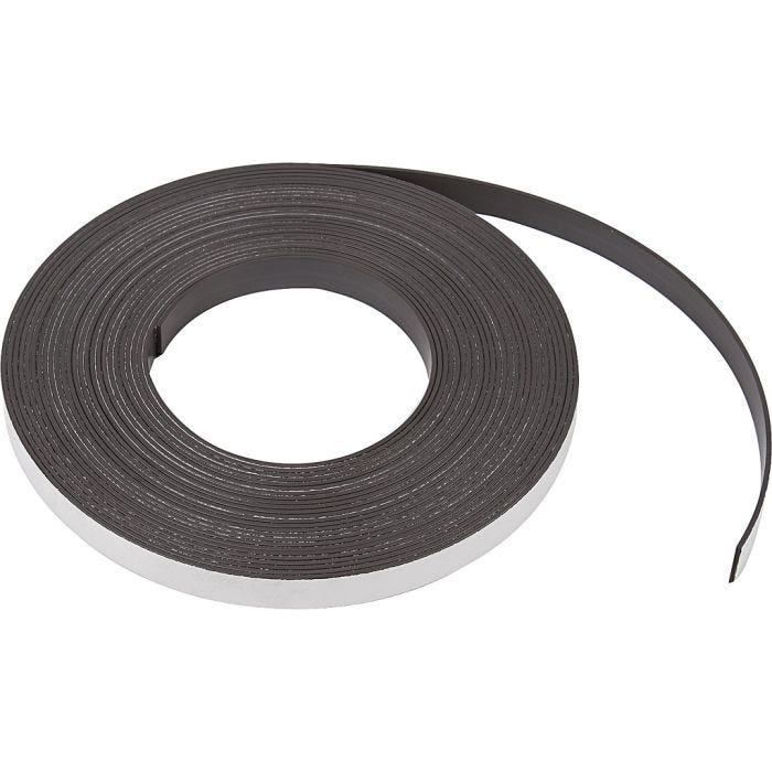 Magnetstripe, B: 12,5 mm, tykkelse 1,5 mm, 10 m/ 1 pk.