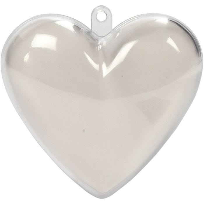 Dekohjerte, H: 6,5 cm, transparent, 10 stk./ 1 pk.