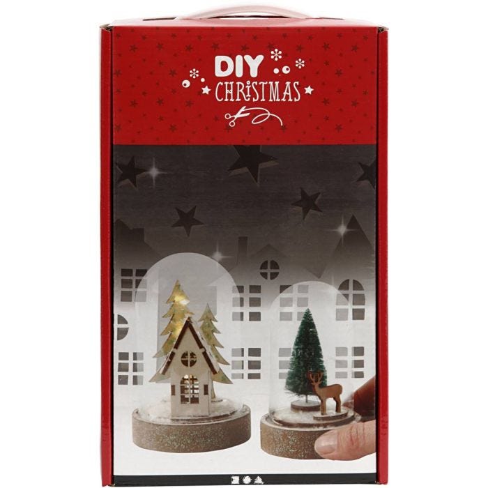 Materialsett til klokker med innvendig pynt, H: 10+12,5 cm, 1 pk.