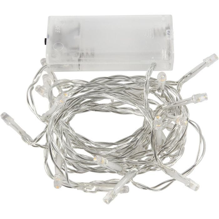 LED Lyskjede, L: 3,15 M, transparent, 1 stk.