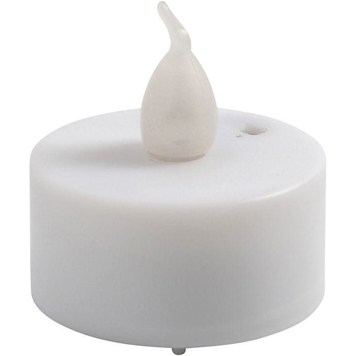 LED Telys, H: 35 mm, dia. 38 mm, 6 stk./ 1 pk.
