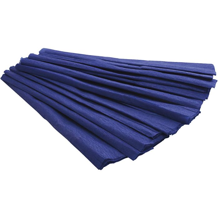 Kreppapir, blå, 10 ark/ 1 pk.