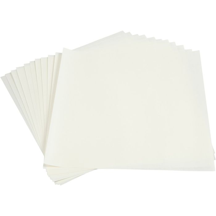 Lyspapir, ark 30x30 cm, 80 g, hvit, 12 ark/ 1 pk.