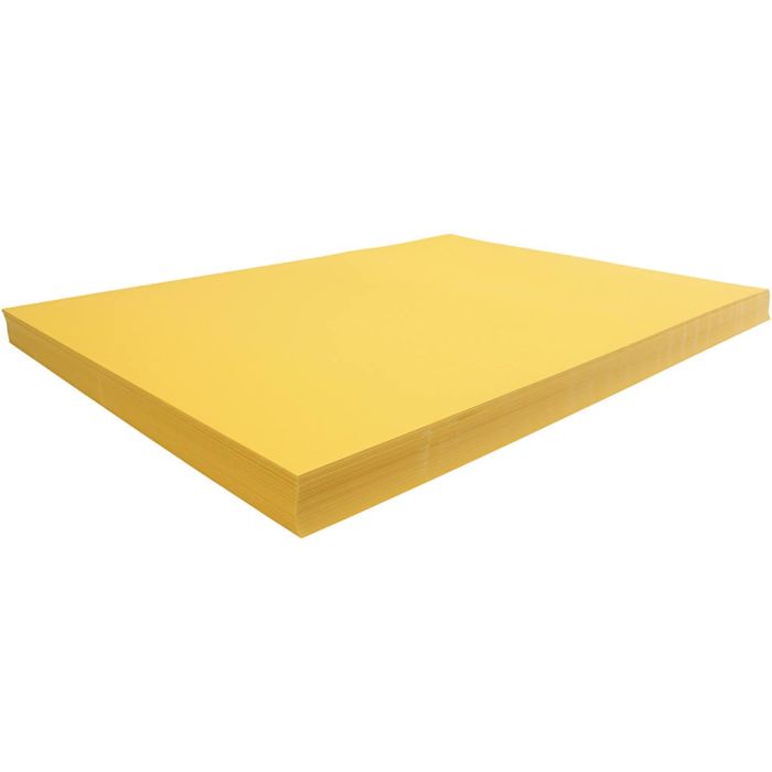 Kartong, ark 50x70 cm, 270 g, solgul, 100 ark/ 1 pk.