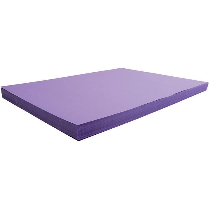 Kartong, ark 50x70 cm, 270 g, lilla, 100 ark/ 1 pk.