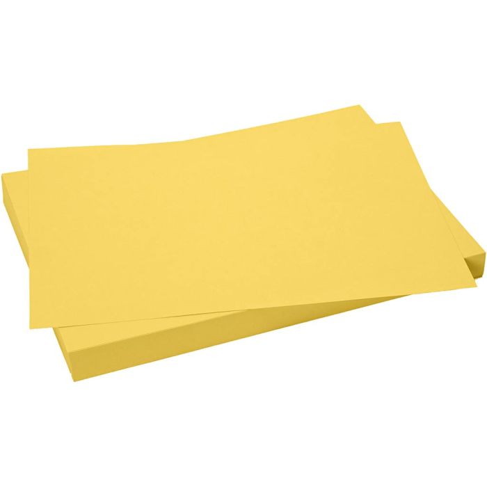 Kartong, ark 50x70 cm, 270 g, solgul, 10 ark/ 1 pk.