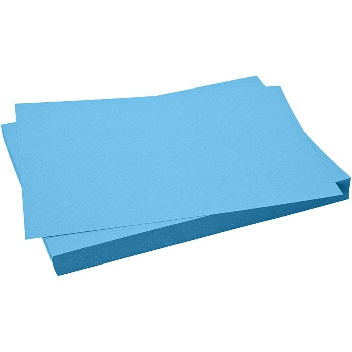 Kartong, ark 50x70 cm, str. 50x70 cm, 270 g, turkis, 100 ark/ 1 pk.