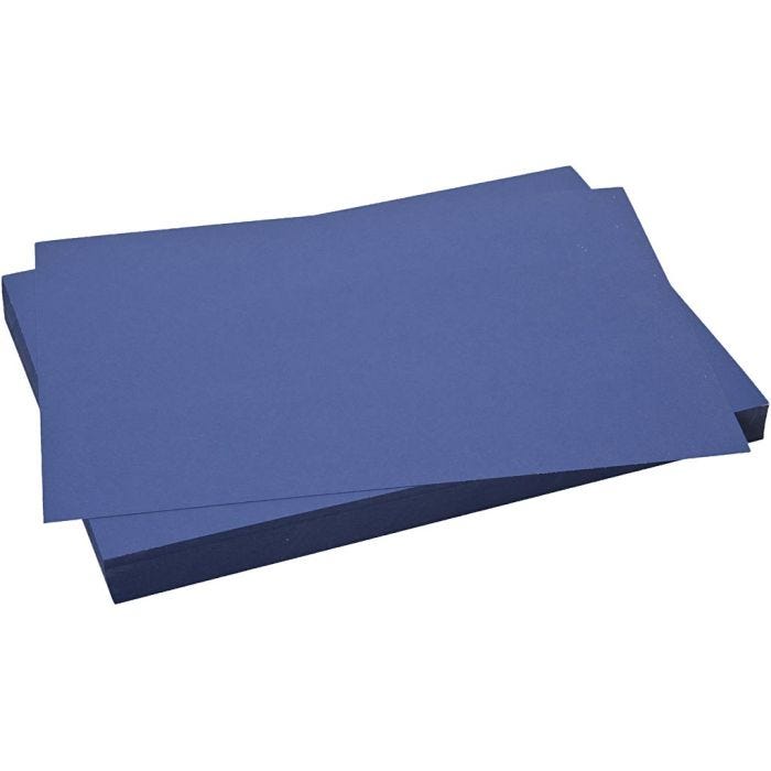 Kartong, ark 50x70 cm, 270 g, mørk blå, 10 ark/ 1 pk.