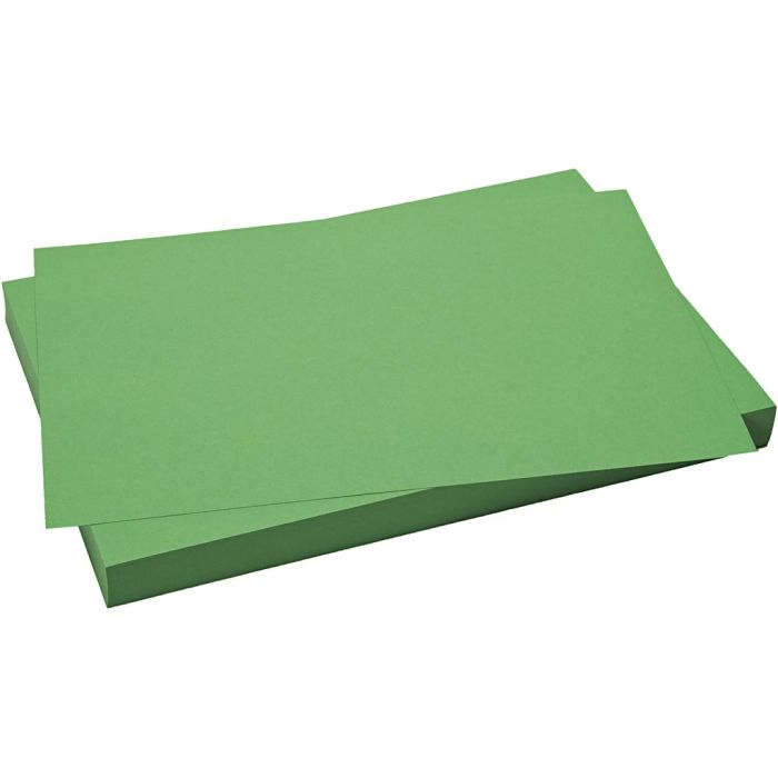 Kartong, ark 50x70 cm, 270 g, gressgrønn, 10 ark/ 1 pk.