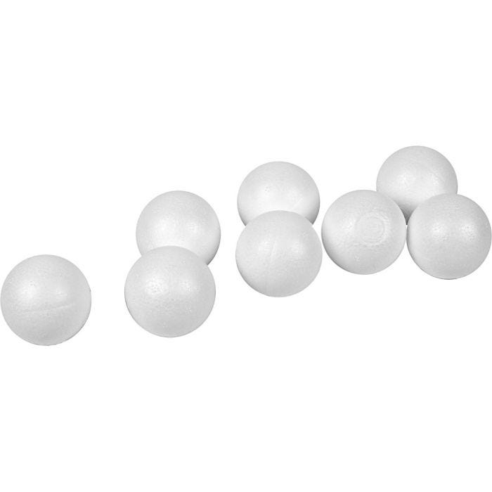Kule, dia. 4 cm, hvit, 100 stk./ 1 pk.