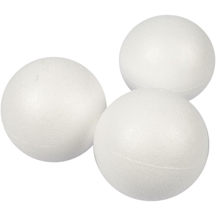 Kule, dia. 8 cm, hvit, 25 stk./ 1 pk.