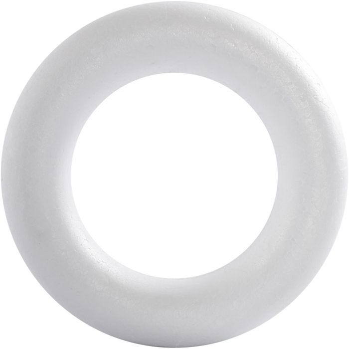 Ring, 21,5 cm, 45 mm, hvit, 1 stk.