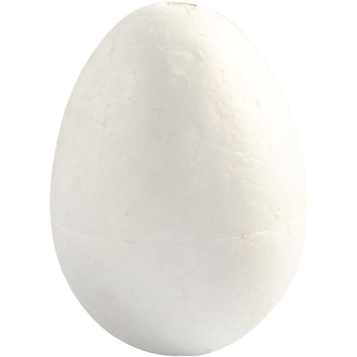 Egg, H: 6 cm, hvit, 5 stk./ 1 pk.