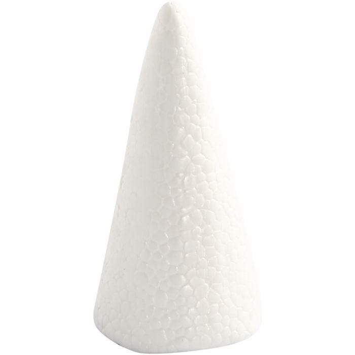 Kjegle, H: 11 cm, dia. 5,5 cm, hvit, 5 stk./ 1 pk.