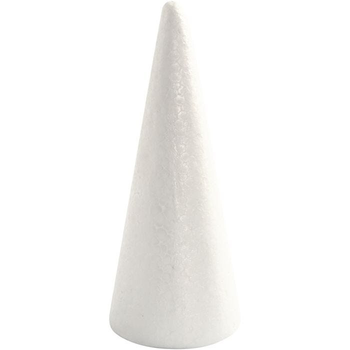 Kjegle, 19,5 cm, 7 cm, hvit, 1 stk.