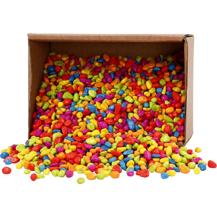 Mosaikkstein, str. 8-10 mm, tykkelse 5 mm, sterke farger, 8 kg/ 1 pk.