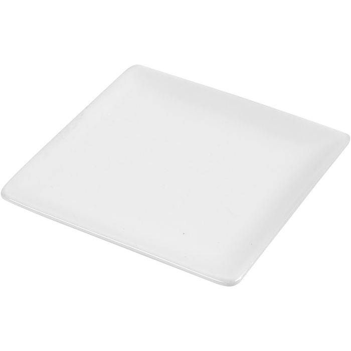 Tallerken, str. 12,7x12,7 cm, hvit, 10 stk./ 1 pk.