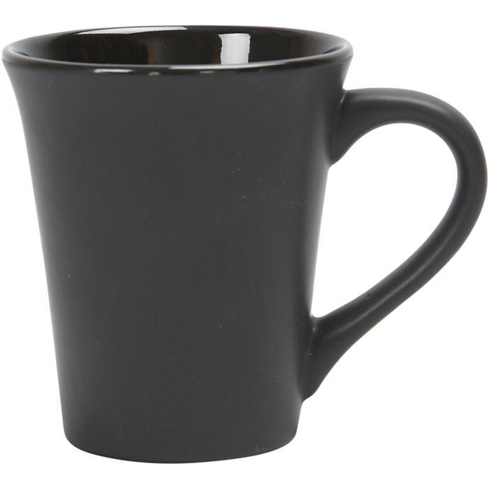 Krus, 10 cm, 5,9-8,7 cm, svart, 1 stk.