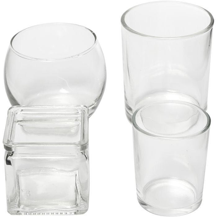 Telysholder, H: 5,3-8,4 cm, dia. 4,5-7,3 cm, Innhold kan variere , 72 stk./ 1 pk.
