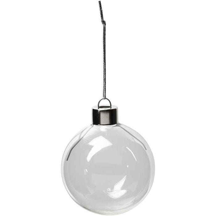 Glasskule, H: 6,9 cm, dia. 5,9 cm, transparent, 8 stk./ 1 pk.