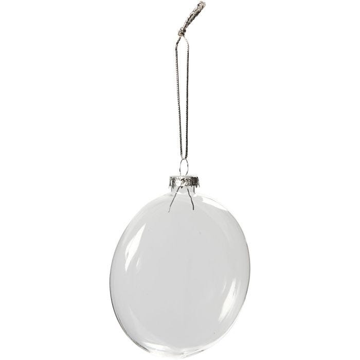 Glasskule, dia. 8 cm, tykkelse 2,1 cm, 6 stk./ 1 pk.