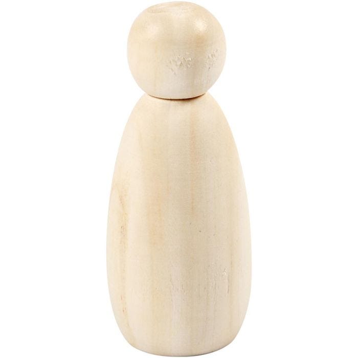 Trefigur, H: 8 cm, dia. 3,8 cm, 3 stk./ 1 pk.