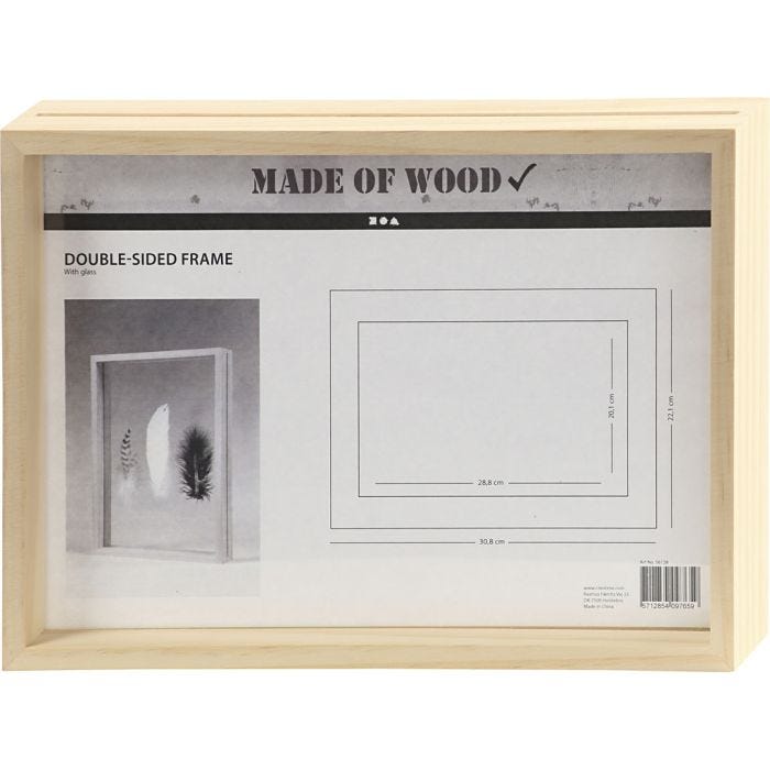 Dobbelramme, 4,5 cm, 22,1x30,8 cm, 1 stk.