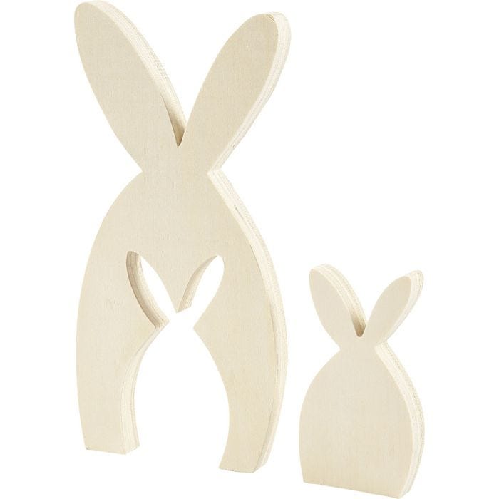 2i1 figur, harer, 11,5+24,5 cm, 2 cm, 6,5+11,5 cm, 1 sett