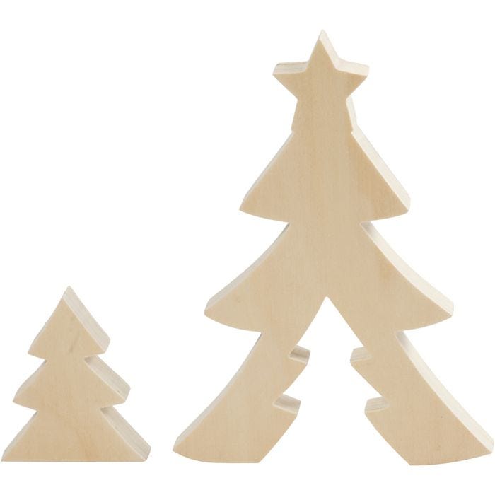 2i1 figur, juletrær, 8+20 cm, 2 cm, 6,5+14,5 cm, 1 sett