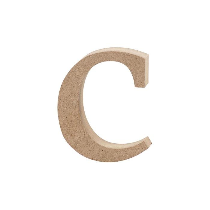 Bokstav, c, H: 8,4 cm, tykkelse 2 cm, 1 stk.
