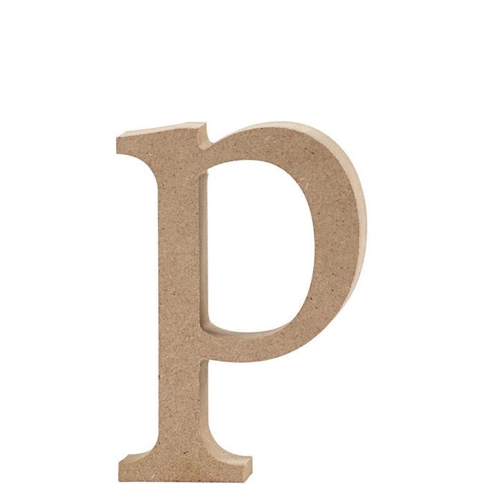 Bokstav, p, 12,8 cm, 2 cm, 1 stk.