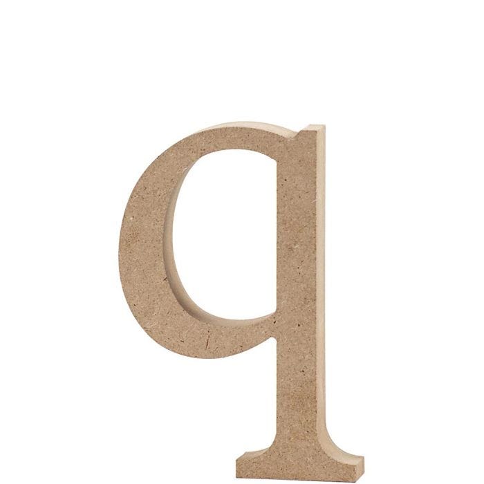 Bokstav, q, 12,2 cm, 2 cm, 1 stk.