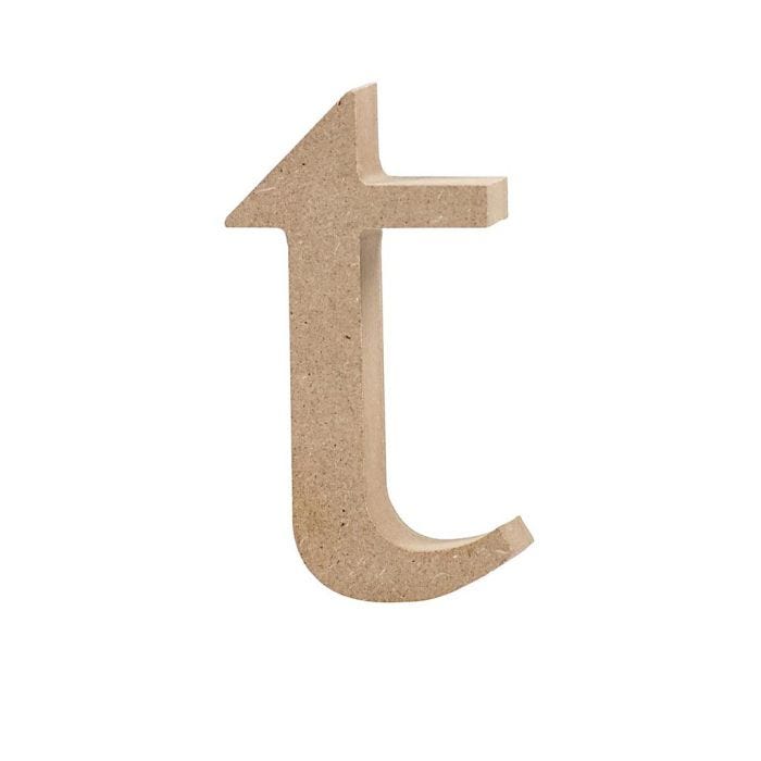 Bokstav, t, 10 cm, 2 cm, 1 stk.