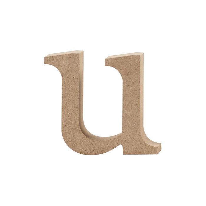 Bokstav, u, 8,5 cm, 2 cm, 1 stk.