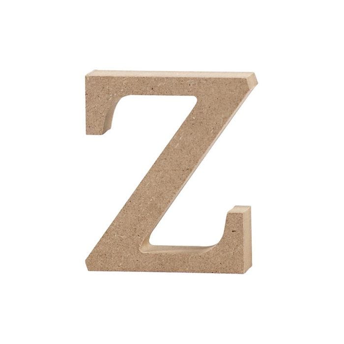 Bokstav, z, H: 8 cm, tykkelse 2 cm, 1 stk.