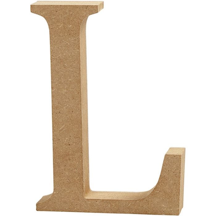 Bokstav, L, 13 cm, 2 cm, 1 stk.
